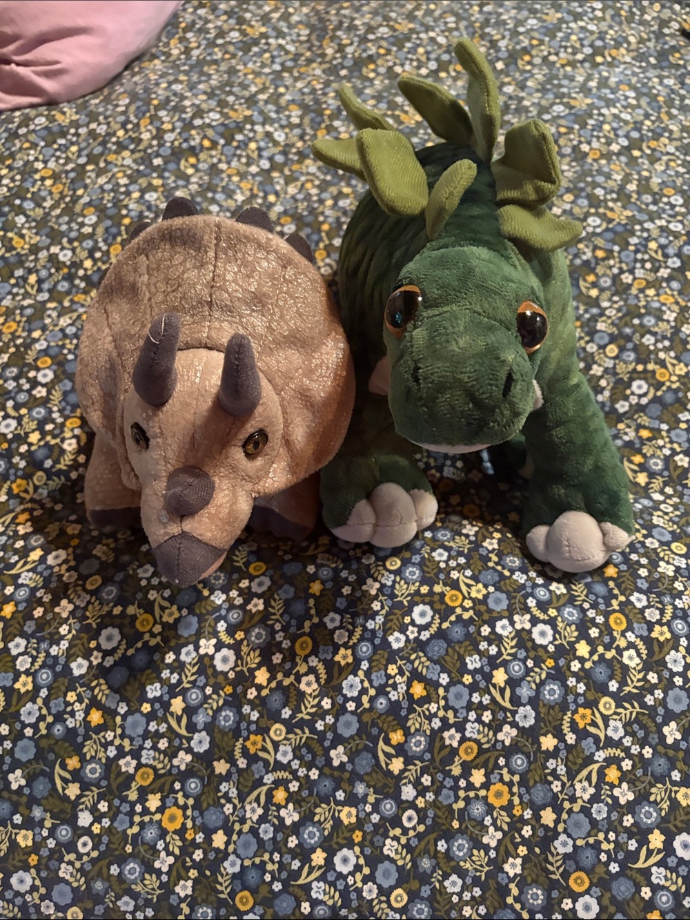 Plush Ganz and Aurora Triceratops and Stegosaurus